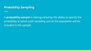 Sampling Data for student research methods | PPTX