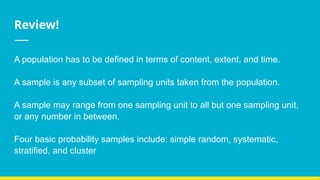 Sampling Data for student research methods | PPTX