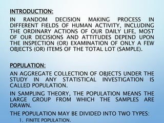 SAMPLING THEORY & TESTS OF SIGNIFICANCE.ppt
