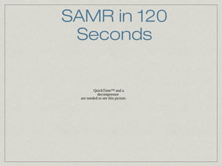 SAMR in 120
Seconds

QuickTime™ and a
decompressor
are needed to see this picture.

 