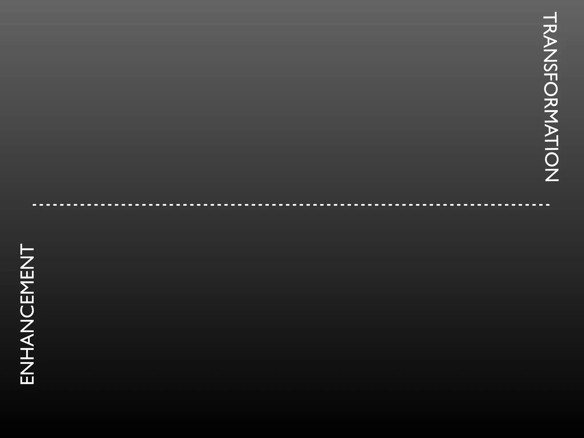 ENHANCEMENT
TRANSFORMATION
 