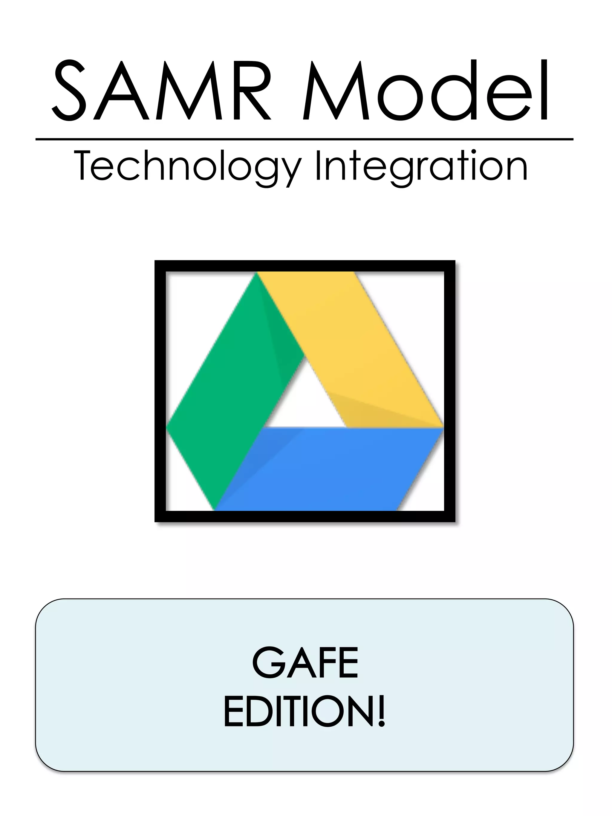 SAMR Model
Technology Integration
 