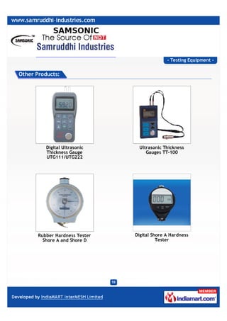 Samruddhi Instruments Samruddhi Industries, Ahmedabad, Testing Equipment | PDF