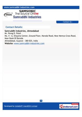 Samruddhi Instruments Samruddhi Industries, Ahmedabad, Testing Equipment | PDF