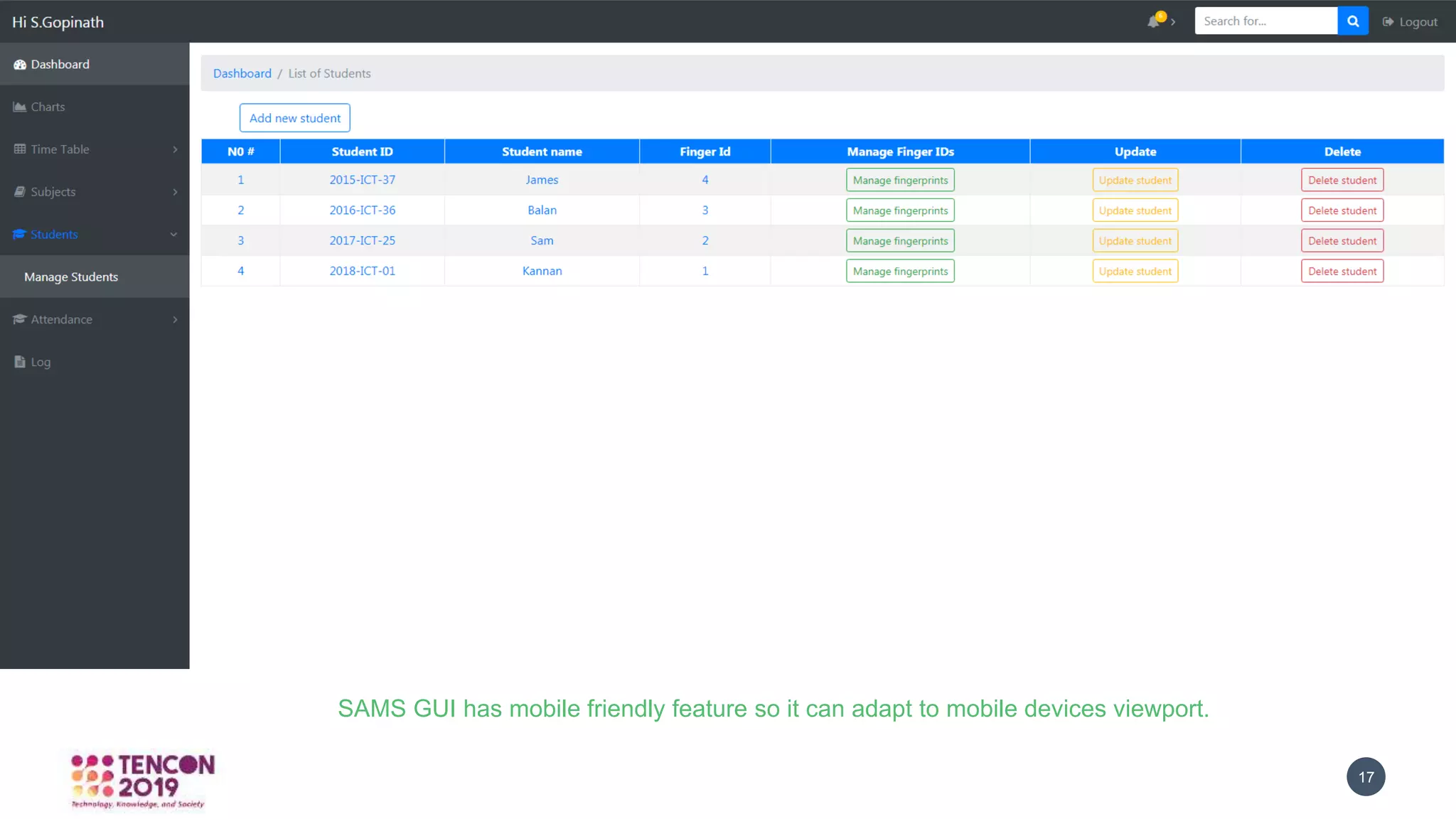 GRAPHICBULB 17
SAMS GUI has mobile friendly feature so it can adapt to mobile devices viewport.
 