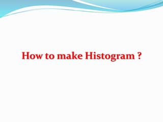 How to make Histogram ?
 