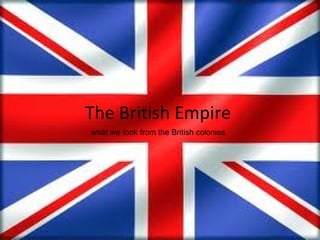 The British Empire what we took from the British colonies  