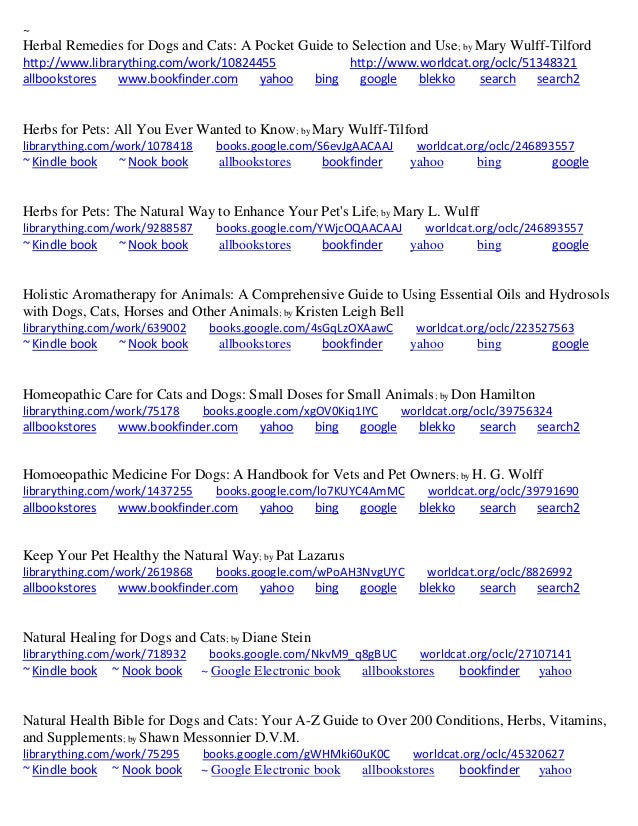 Natural Health Bible For Dogs And Cats Pdf Natural Health Bible For Dogs And Cats Pdf