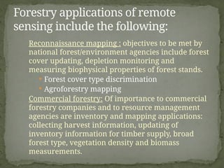 Application of remote Sensing and GIS in forest monitoring | PPTX
