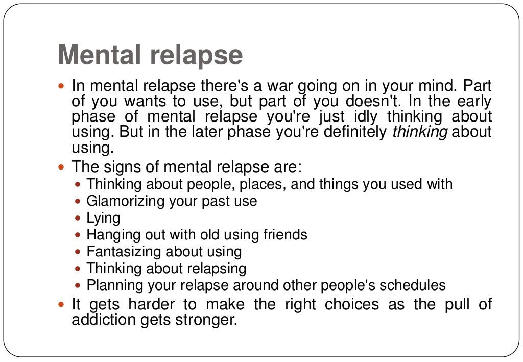 RELAPSE PREVENTION & EARLY INTERVENTION STRATEGIES
