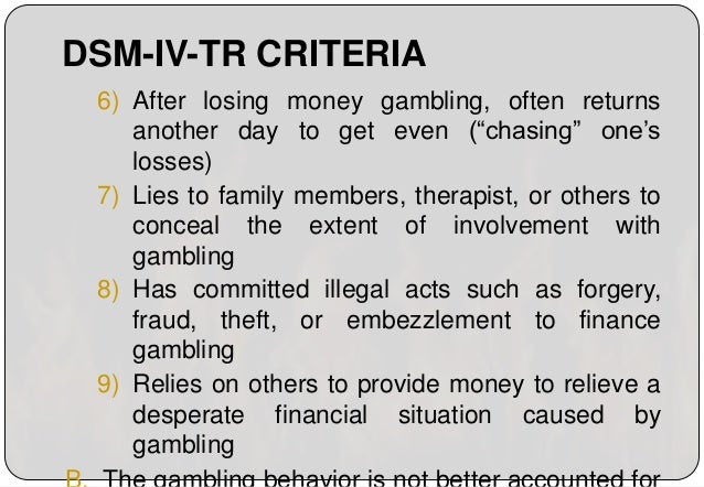 Dsm iv tr gambling