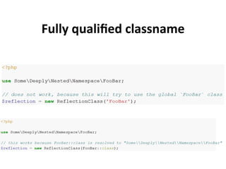 Fully	
  qualiﬁed	
  classname	
  
 