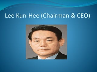 Lee Kun-Hee (Chairman & CEO)
 