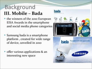 Samsung and bada mobile | PPT