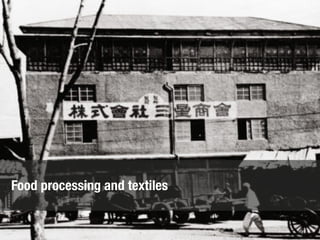 Food processing and textiles
 