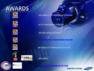 SNO-5080R & CCTV Manufacturer of the year
SRD-1673D CCTV SYSTEM OF THE YEAR
 