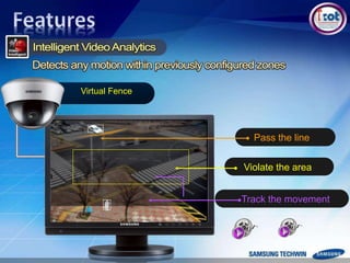 Virtual Fence
Violate the area
Pass the line
Track the movement
 