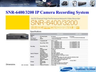 SNR-6400/3200 IP Camera Recording System
 