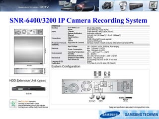 SNR-6400/3200 IP Camera Recording System
 