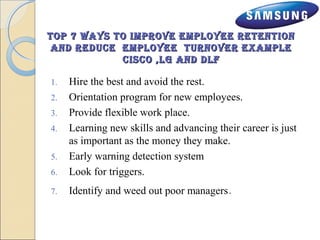 Samsung Employee Retention | PPT