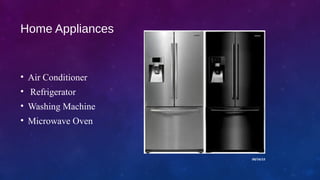 09/14/13
Home Appliances
• Air Conditioner
• Refrigerator
• Washing Machine
• Microwave Oven
 