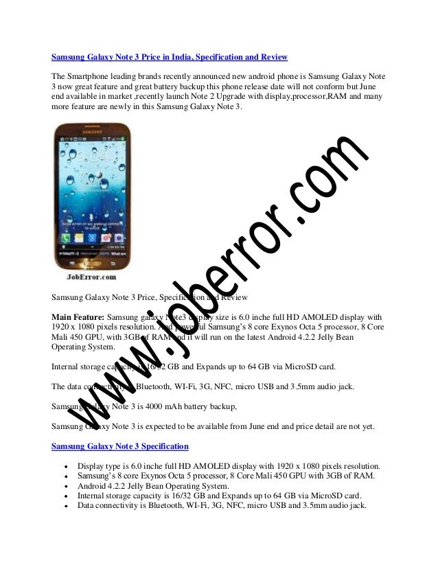 samsung note 3 price list