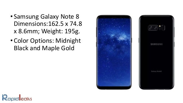 note 8 galaxy specs