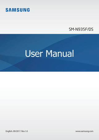 www.samsung.com
User Manual
English. 09/2017. Rev.1.0
SM-N935F/DS
 