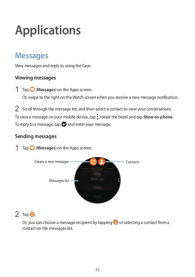 android messages on gear s3