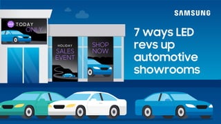 7 ways LED
revs up
automotive
showrooms
SALES
EVENT
HOLIDAY SHOP
NOW
TODAY
ONLY
 
