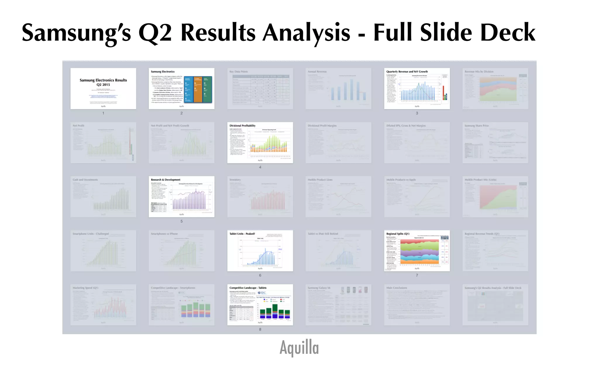 Aquilla
Samsung’s Q2 Results Analysis - Full Slide Deck
 