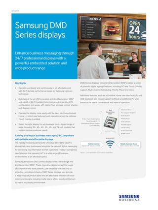 Samsung smart signage dmd series displays brochure