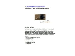 Samsung st600 digital camera gold