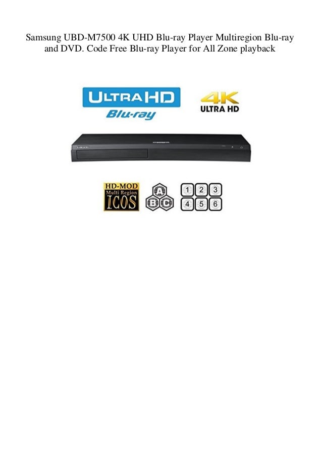 Samsung Ubd M7500 4k Uhd Blu Ray Player Multiregion Blu Ray And Dvd