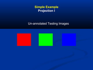 Simple Example
Projection I
Un-annotated Testing Images
 