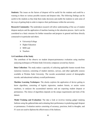 Student Dropout Performance Analysis using Machine Learning Techniques ...