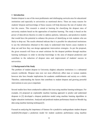 Student Dropout Performance Analysis using Machine Learning Techniques ...