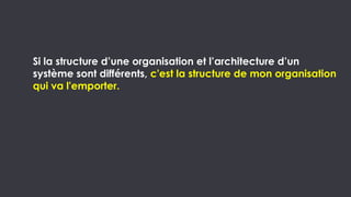 .4
LA
DUCK
CONF
BY
OCTO
TECHNOLOGY
©
2024
-
All
rights
reserved
Si la structure d’une organisation et l’architecture d’un
système sont différents, c'est la structure de mon organisation
qui va l'emporter.
 