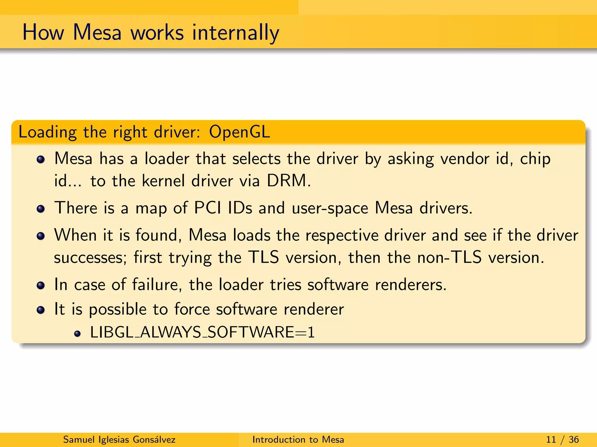 Introduction to Mesa. The Open-Source Graphics API Implementation ...