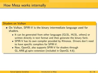 Introduction to Mesa. The Open-Source Graphics API Implementation ...