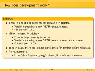 Introduction to Mesa. The Open-Source Graphics API Implementation ...