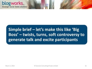 StakeholdersMarch 3, 2010© Scenario Consulting Private Limited16