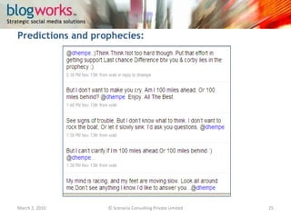 Continuous back-end suggestions & support to the teams:March 3, 2010© Scenario Consulting Private Limited25