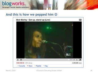 Undertaking exit polls to drive interest among participants and push supportersMarch 3, 2010© Scenario Consulting Private Limited29