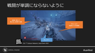 戦闘が単調にならないように
プレイヤー
地面に潜って
飛び出し攻撃する敵
デカールで
地面もぐりの表現
© & ™ Cartoon Network, Adult Swim 2021
 