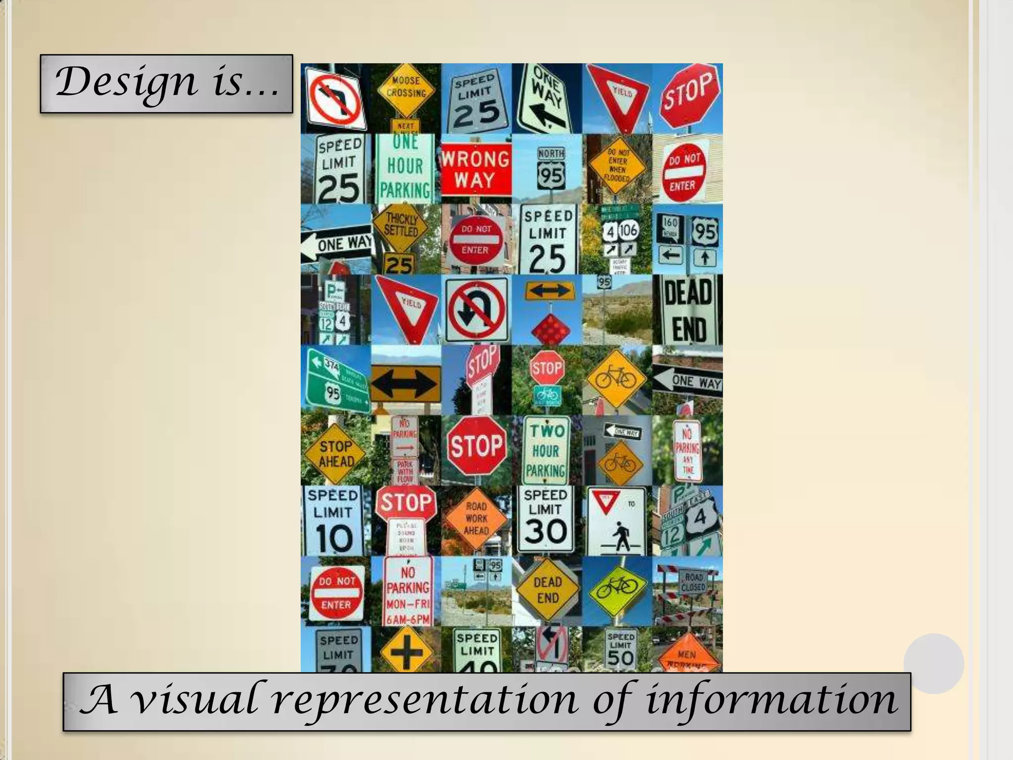 Design is…A visual representation of information