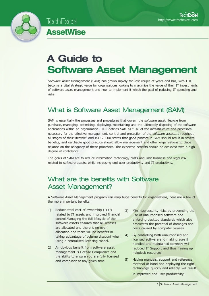 a guide to software asset management a guide to software asset management
