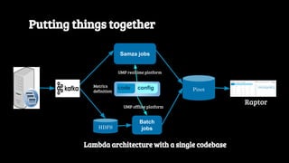 Conquering the Lambda architecture in LinkedIn metrics platform with ...