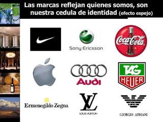 Las marcas reflejan quienes somos, son nuestra cedula de identidad  (efecto espejo) 