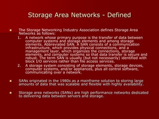 SAN Review PPT SAN Review PPT